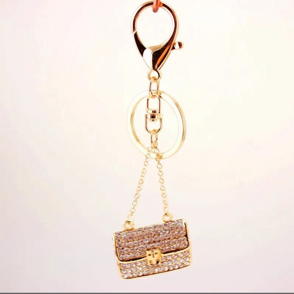 New Crystal Rhinestone handbag cute Key Chains or bag charm - Picture 4 of 5
